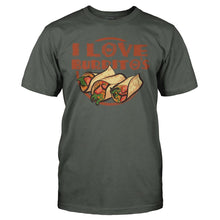 Load image into Gallery viewer, I Love Burritos - T Shirt - I_LOVE_BURRITOS_-_Men_-_charcoal