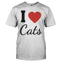 Load image into Gallery viewer, I Love Cats - T Shirt - I_LOVE_CATS_-_Men_-_white