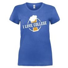 Load image into Gallery viewer, I Love College - T Shirt - I_LOVE_COLLEGE_-_ladies_-_royal