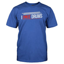 Load image into Gallery viewer, I Love Drums - T Shirt - I_LOVE_DRUMS_-_Men_-_royalblue