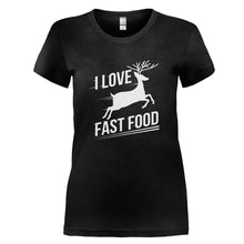 Load image into Gallery viewer, I Love Fast Food - T Shirt - I_LOVE_FAST_FOOD_-_Ladies_-_black