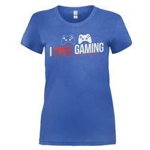 Load image into Gallery viewer, I Love Gaming - T Shirt - I_LOVE_GAMING_-_Ladies_-_royalblue
