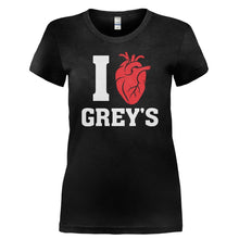 Load image into Gallery viewer, I Love Grey's - T Shirt - I_LOVE_GREY_S-_Ladies_-_Black