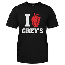 Load image into Gallery viewer, I Love Grey's - T Shirt - I_LOVE_GREY_S-_Men_-_Black