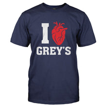 Load image into Gallery viewer, I Love Grey's - T Shirt - I_LOVE_GREY_S-_Men_-_Navy