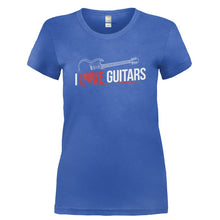 Load image into Gallery viewer, I Love Guitars - T Shirt - I_LOVE_GUITARS-_Ladies_-_Royal