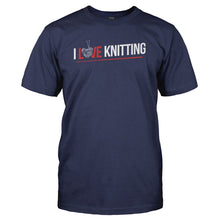 Load image into Gallery viewer, I Love Knitting - T Shirt - I_LOVE_KNITTING_-_Men_-_navyblue