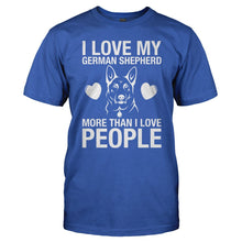 Load image into Gallery viewer, I Love My German Shepherd - T Shirt - I_LOVE_MY_GERMAN_SHEPHERD_-_Men_-_royalblue
