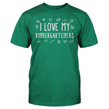Load image into Gallery viewer, I Love My Kindergarteners - T Shirt - I_LOVE_MY_KINDERGARTENERS_kellygreen
