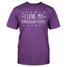 Load image into Gallery viewer, I Love My Kindergarteners - T Shirt - I_LOVE_MY_KINDERGARTENERS_purple