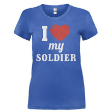 Load image into Gallery viewer, I Love My Soldier - T Shirt - I_LOVE_MY_SOLIDIER-_Ladies_-_Royal