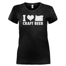 Load image into Gallery viewer, I Love Oregon Craft Beer - T Shirt - I_LOVE_OREGON_CRAFT_BEER-_Ladies_-_Black