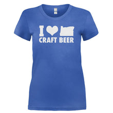 Load image into Gallery viewer, I Love Oregon Craft Beer - T Shirt - I_LOVE_OREGON_CRAFT_BEER-_Ladies_-_Royal