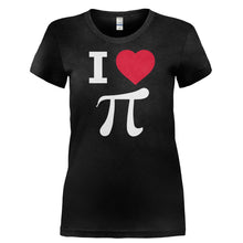 Load image into Gallery viewer, I Love Pi - T Shirt - I_LOVE_PI-_Ladies_-_Black