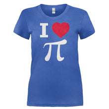 Load image into Gallery viewer, I Love Pi - T Shirt - I_LOVE_PI-_Ladies_-_Royal