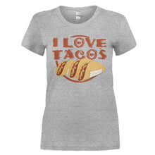 Load image into Gallery viewer, I Love Tacos - T Shirt - I_LOVE_TACOS_-_Ladies_-_heathergrey