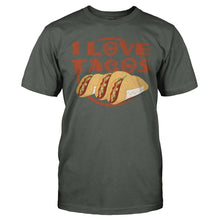 Load image into Gallery viewer, I Love Tacos - T Shirt - I_LOVE_TACOS_-_Men_-_charcoal