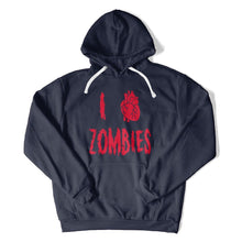Load image into Gallery viewer, I Love Zombies - T Shirt - I_LOVE_ZOMBIES_-_hoodies_-_navy_blue