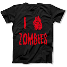 Load image into Gallery viewer, I Love Zombies - T Shirt - I_LOVE_ZOMBIES_-_mens_-_black