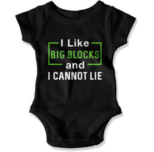 Load image into Gallery viewer, I Like Big Blocks And I Cannot Lie - Baby Bodysuit - I_Like_Big_Blocks_And_I_Cannot_Lie_-_Baby_One-Piece_black