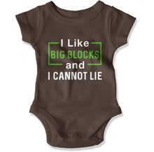 Load image into Gallery viewer, I Like Big Blocks And I Cannot Lie - Baby Bodysuit - I_Like_Big_Blocks_And_I_Cannot_Lie_-_Baby_One-Piece_brown