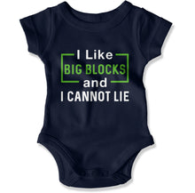 Load image into Gallery viewer, I Like Big Blocks And I Cannot Lie - Baby Bodysuit - I_Like_Big_Blocks_And_I_Cannot_Lie_-_Baby_One-Piece_navy
