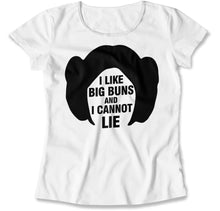 Load image into Gallery viewer, I Like Big Buns And I Cannot Lie - T Shirt - I_Like_Big_Buns_And_I_Cannot_Lie_women_white
