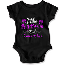 Load image into Gallery viewer, I Like big bows and i cannot lie - Baby Bodysuit - I_Like_big_bows_and_i_cannot_lie_-_Baby_One-Piece_black