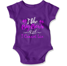 Load image into Gallery viewer, I Like big bows and i cannot lie - Baby Bodysuit - I_Like_big_bows_and_i_cannot_lie_-_Baby_One-Piece_purple