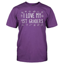 Load image into Gallery viewer, I Love My 1st Graders - T Shirt - I_Love_My_1st_Graders_men_purple