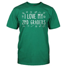 Load image into Gallery viewer, I Love My 2nd Graders - T Shirt - I_Love_My_2nd_Graders_men_kellygreen