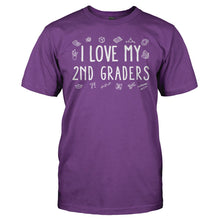 Load image into Gallery viewer, I Love My 2nd Graders - T Shirt - I_Love_My_2nd_Graders_men_purple