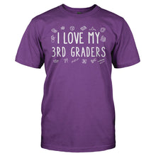 Load image into Gallery viewer, I Love My 3rd Graders - T Shirt - I_Love_My_3rd_Graders_men_purple