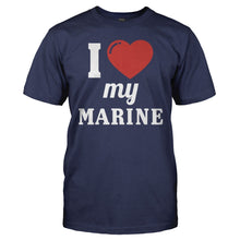 Load image into Gallery viewer, I Love My Marine - T Shirt - I_Love_My_Marine_men_navy
