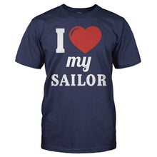 Load image into Gallery viewer, I Love My Sailor - T Shirt - I_Love_My_Sailor_men_navy