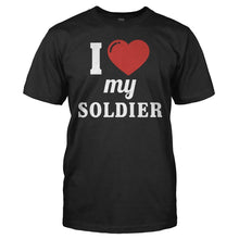 Load image into Gallery viewer, I Love My Soldier - T Shirt - I_Love_My_Soldier_men_black