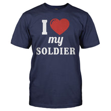 Load image into Gallery viewer, I Love My Soldier - T Shirt - I_Love_My_Soldier_men_navy