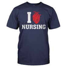 Load image into Gallery viewer, I Love Nursing - T Shirt - I_Love_Nursing_men_navy