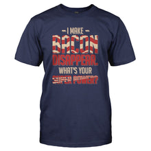 Load image into Gallery viewer, I Make Bacon Disappear - T Shirt - I_MAKE_BACON_DISAPPEAR_-_Men_-_navyblue