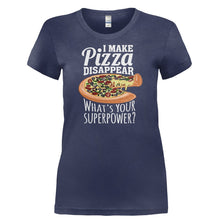 Load image into Gallery viewer, I Make Pizza Disappear - T Shirt - I_MAKE_PIZZA_DISAPPEAR-_Ladies_-_Navy