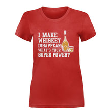 Load image into Gallery viewer, I Make Whiskey Disappear - T Shirt - I_MAKE_WHISKEY_DISAPPEAR_-_Ladies_-_Red