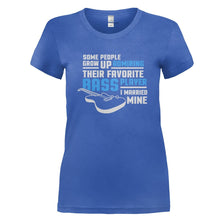 Load image into Gallery viewer, I Married My Favorite Bass Player - T Shirt - I_MARRIED_MY_FAVORITE_BASS_PLAYER_-_Ladies_-_Royalblue