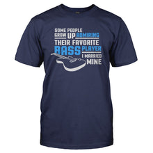 Load image into Gallery viewer, I Married My Favorite Bass Player - T Shirt - I_MARRIED_MY_FAVORITE_BASS_PLAYER_-_Men_-_Navyblue