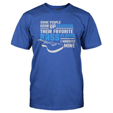 Load image into Gallery viewer, I Married My Favorite Bass Player - T Shirt - I_MARRIED_MY_FAVORITE_BASS_PLAYER_-_Men_-_Royalblue