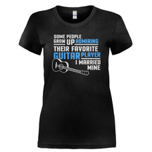 Load image into Gallery viewer, I Married My Favorite Guitar Player - T Shirt - I_MARRIED_MY_FAVORITE_GUITAR_PLAYER-_Ladies_-_Black