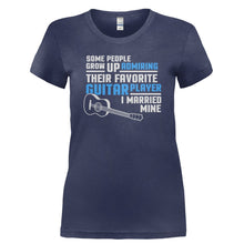 Load image into Gallery viewer, I Married My Favorite Guitar Player - T Shirt - I_MARRIED_MY_FAVORITE_GUITAR_PLAYER-_Ladies_-_Navy