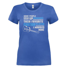 Load image into Gallery viewer, I Married My Favorite Guitar Player - T Shirt - I_MARRIED_MY_FAVORITE_GUITAR_PLAYER-_Ladies_-_Royal