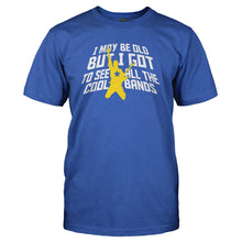 Load image into Gallery viewer, I May Be Old But I Got To See All The Cool Bands - T Shirt - I_MAY_BE_OLD_BUT_I_GOT_TO_SEE_ALL_THE_COOL_BANDS_-_Men_-_royalblue
