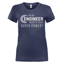 Load image into Gallery viewer, I'm An Engineer, What's Your Super Power? - T Shirt - I_M_AN_ENGINEER_WHAT_S_YOUR_SUPER_POWER-_Ladies_-_Navy