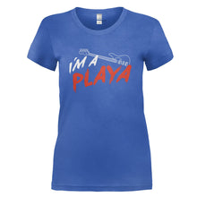 Load image into Gallery viewer, I'm a Bass Playa - T Shirt - I_M_A_BASS_PLAYA_-_Ladies_-_Royalblue